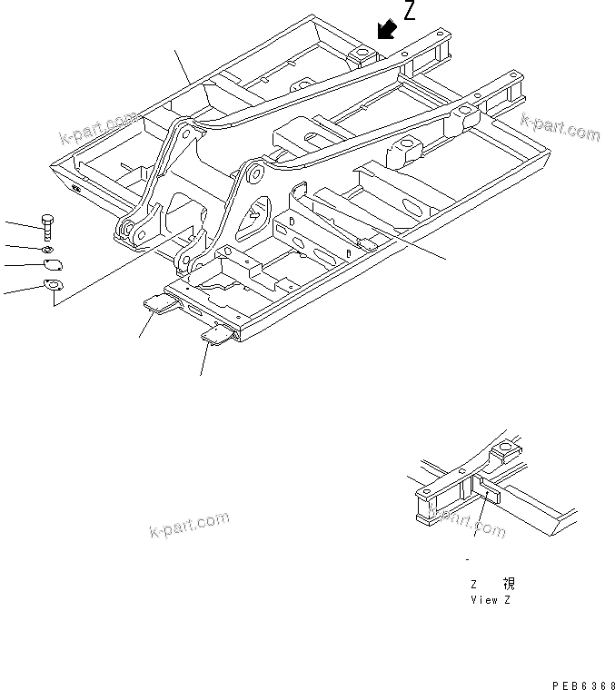 Komatsu parts book diagram for PC400LC S/N 20001-UP (Mighty Spec.): REVOLVING FRAME (WITH F.O.P.S.) (TBG SPEC.) (FOR SWEDEN ? NORWAY)(#20603-21534)