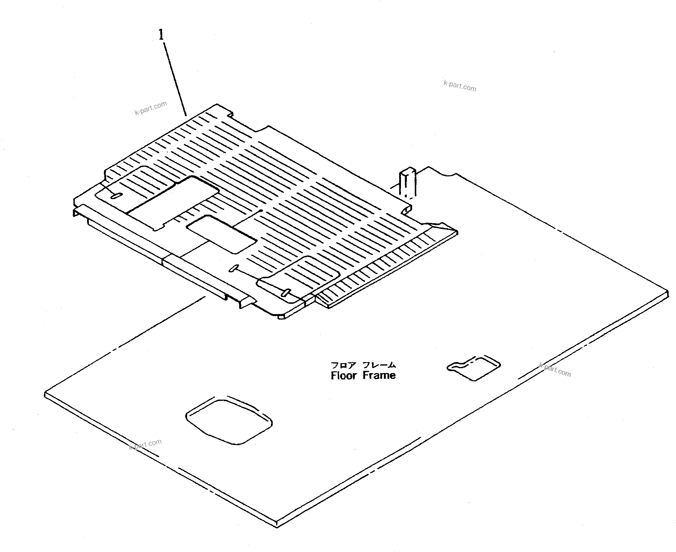 Komatsu parts book diagram for PC400LC S/N 20001-UP (Mighty Spec.): FLOOR MAT (FOR WRIST CONTROL) (FOR ADDITIONAL PIPING)