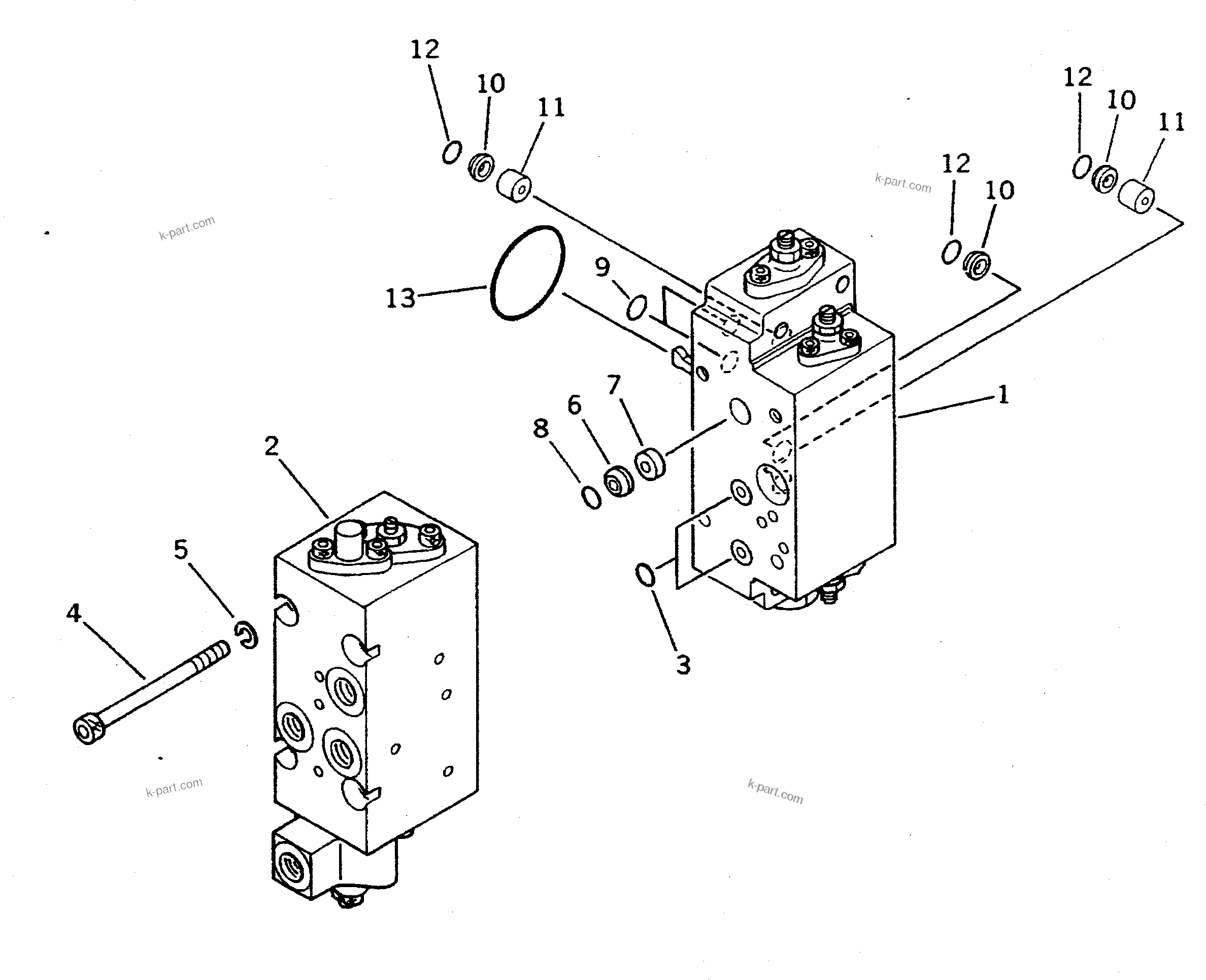 Komatsu parts book diagram for PC400LC S/N 20001-UP (Mighty Spec.): HYDRAULIC PUMP (12/16) (SERVO VALVE ? REAR) (1/3)