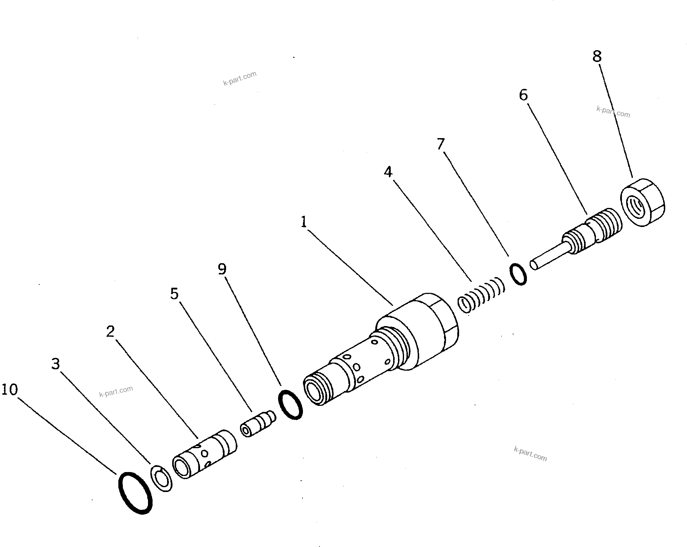 Komatsu parts book diagram for PC400LC S/N 20001-UP (Mighty Spec.): HYDRAULIC PUMP (16/16) (RELIEF VALVE)