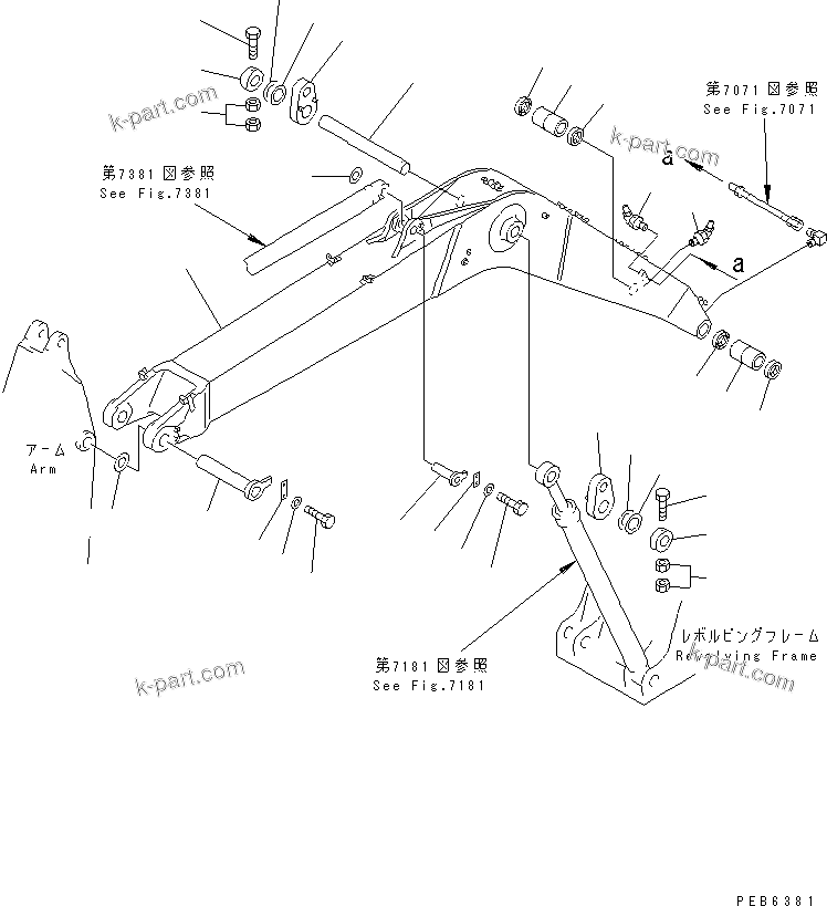 Komatsu parts book diagram for PC400LC S/N 20001-UP (Mighty Spec.): BOOM (HEAVY DUTY) (WITH OVERLOAD WARNING DEVICE) (SLING TYPE)    (EC SPEC.)(#21535-)