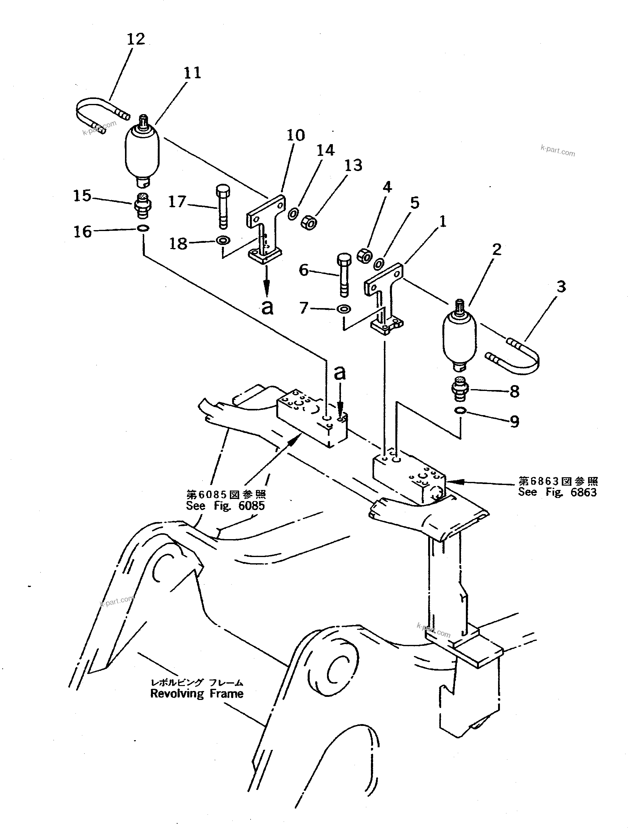 Komatsu parts book diagram for PC400LC S/N 20001-UP (Mighty Spec.): ADDITIONAL PIPING (NIPPON PNEUMATIC BREAKER) (1/2)