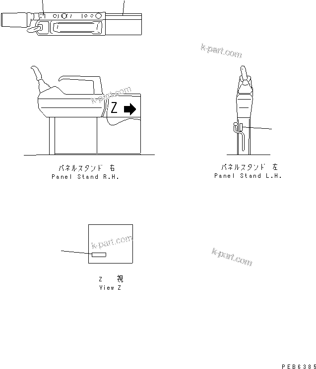 Komatsu parts book diagram for PC400LC S/N 20001-UP (Mighty Spec.): MARKS AND PLATES (PANEL AND CONTROL STAND SIDE) (FOR WRIST       CONTROL) (EC SPEC.)(#21535-)