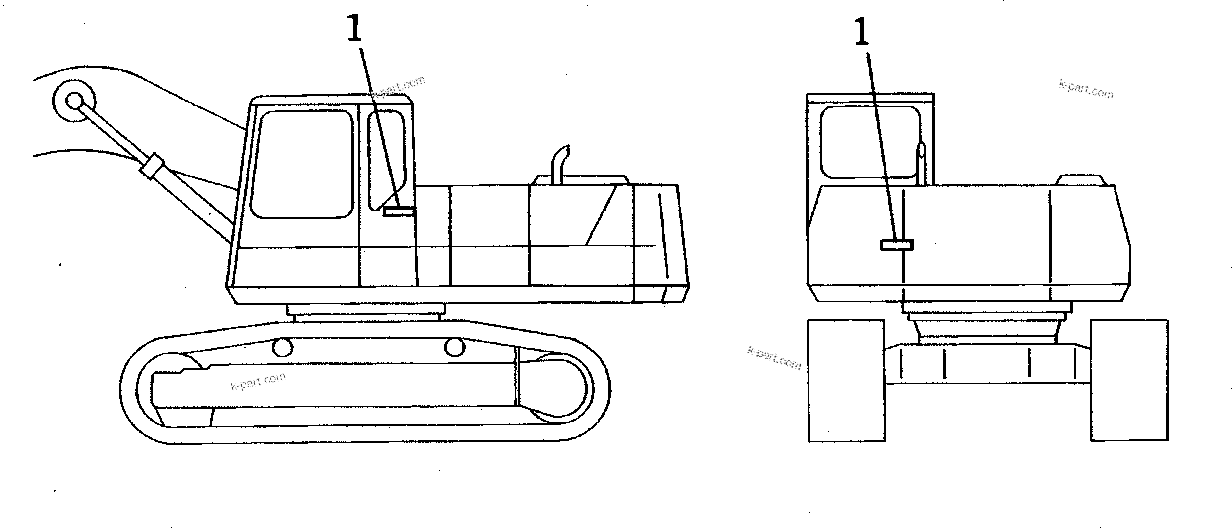 Komatsu parts book diagram for PC400LC S/N 20001-UP (Mighty Spec.): MARKS AND PLATES (CHASSIS SIDE) (MIGHTY)(#20603-)
