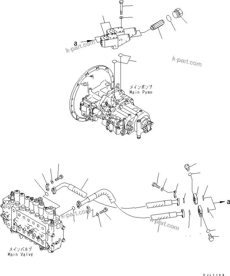 Komatsu parts book diagram for PC400LC-6 S/N 30001-UP: DELIVERY LINE (BLOCK) (WITH INLINES FILTER)(#32250-)