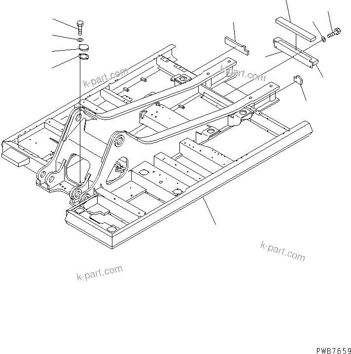 Komatsu parts book diagram for PC400LC-6 S/N 30001-UP: REVOLVING FRAME(#32001-32249)