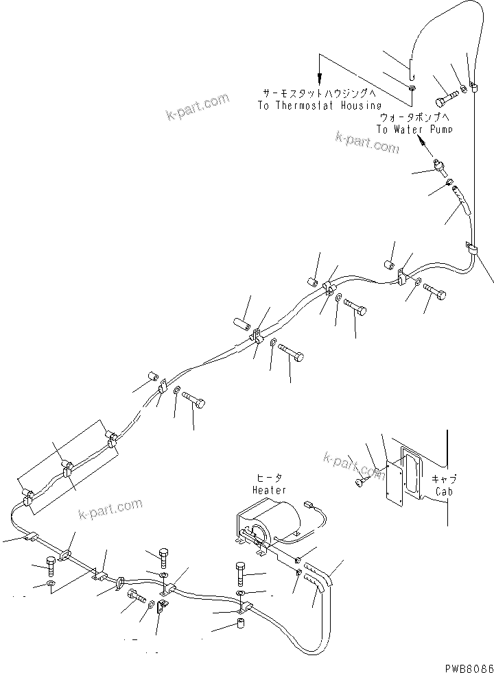 Komatsu parts book diagram for PC400LC-6 S/N 30001-UP: CAR HEATER(#32001-)