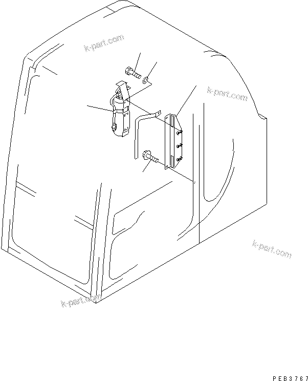 Komatsu parts book diagram for PC400LC-6 S/N 30001-UP: EXTINGUISHER (JAPANESE)