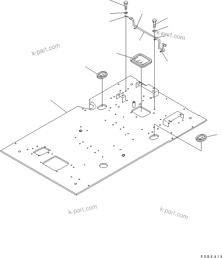 Komatsu parts book diagram for PC400LC-6 S/N 30001-UP: FLOOR FRAME(#30119-31999)
