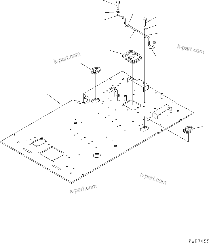 Komatsu parts book diagram for PC400LC-6 S/N 30001-UP: FLOOR FRAME(#32001-32090)