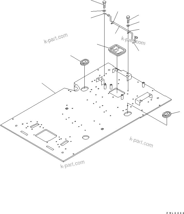 Komatsu parts book diagram for PC400LC-6 S/N 30001-UP: FLOOR FRAME (2 ACTUATOR)(#32091-32483)