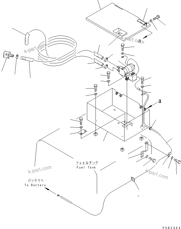 Komatsu parts book diagram for PC400LC-6 S/N 30001-UP: FUEL SELF CHARGE PUMP