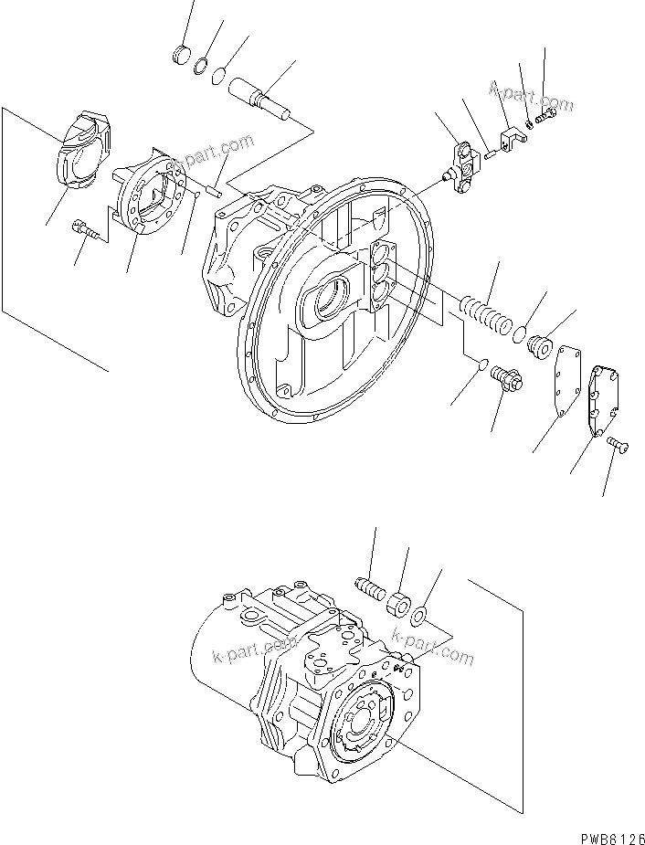 Komatsu parts book diagram for PC400LC-6 S/N 30001-UP: MAIN PUMP (4/10)(#32001-)