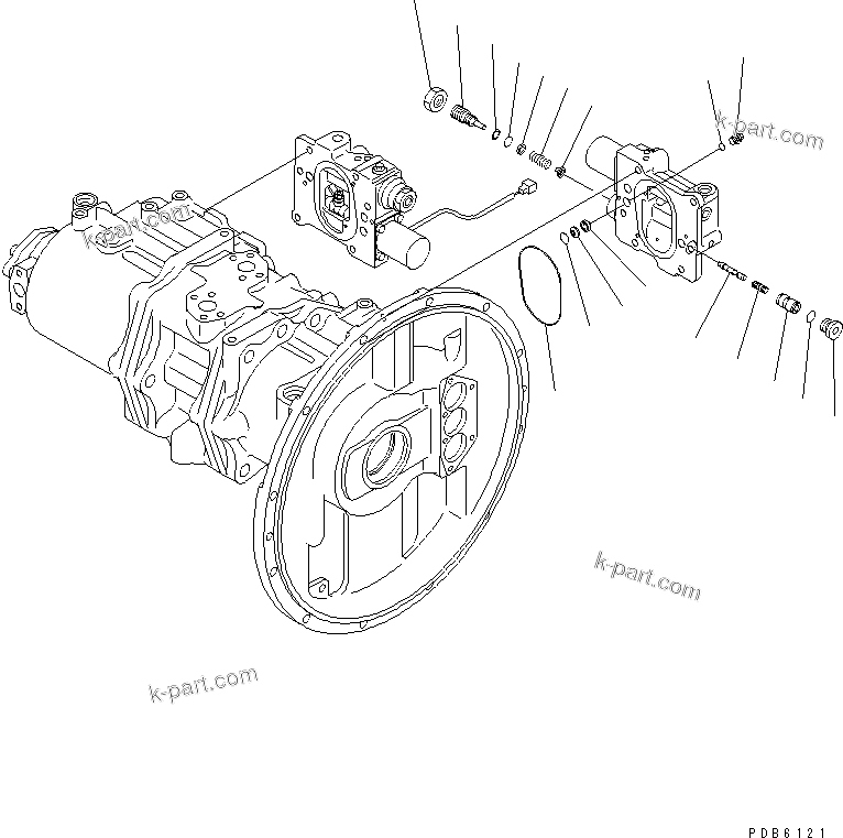 Komatsu parts book diagram for PC400LC-6 S/N 30001-UP: MAIN PUMP (10/13) (FOR CIS)(#30249-)