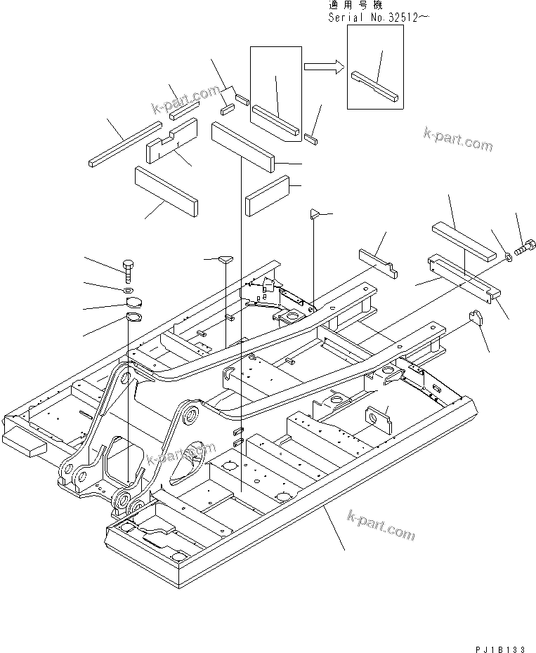 Komatsu parts book diagram for PC400LC-6 S/N 30001-UP (SAA6D125E-2 (Emission) Eng. Installed): REVOLVING FRAME(#32488-)