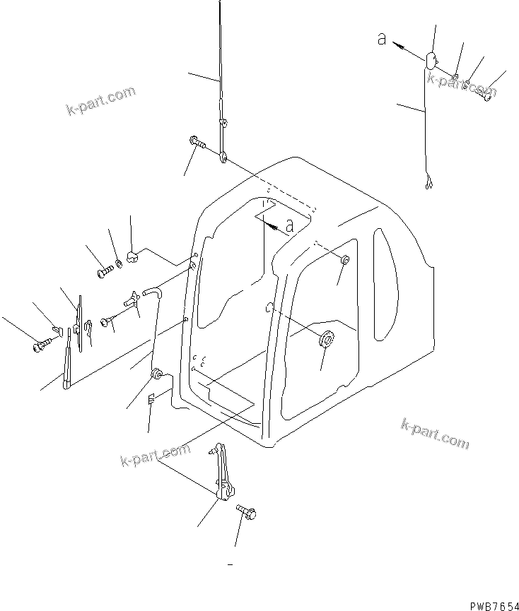 Komatsu parts book diagram for PC400LC-6 S/N 30001-UP (SAA6D125E-2 (Emission) Eng. Installed): OPERATOR'S CAB (ELECTRICAL)(#32488-)