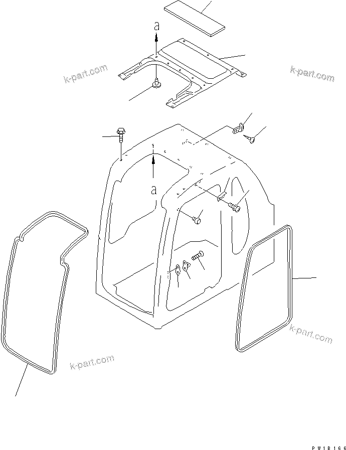 Komatsu parts book diagram for PC400LC-6 S/N 30001-UP (SAA6D125E-2 (Emission) Eng. Installed): OPERATOR'S CAB (INSIDE COVER)(#32488-)