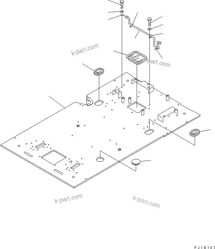 Komatsu parts book diagram for PC400LC-6 S/N 30001-UP (SAA6D125E-2 (Emission) Eng. Installed): FLOOR FRAME(#32488-)