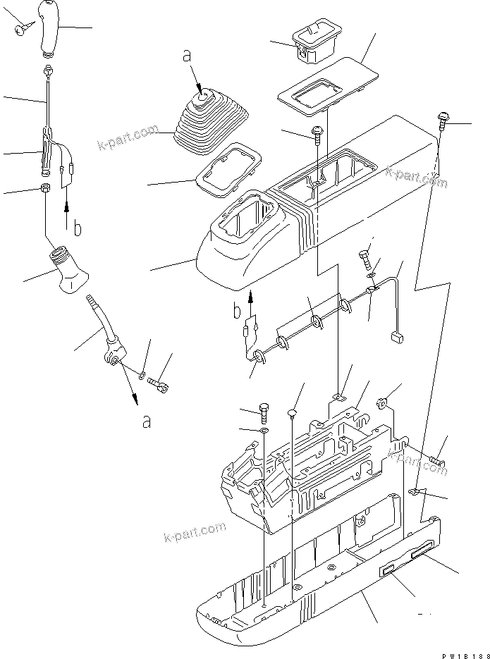 Komatsu parts book diagram for PC400LC-6 S/N 30001-UP (SAA6D125E-2 (Emission) Eng. Installed): FLOOR FRAME (LEFT STAND) (LEVER L.H. AND HARNESS)(#32488-)