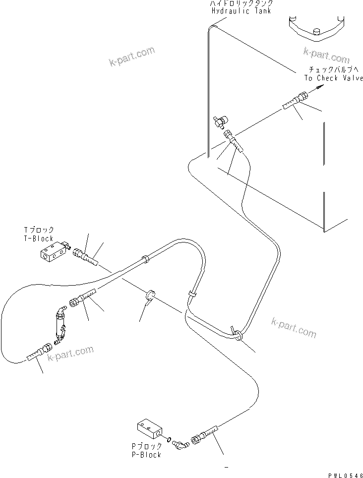 Komatsu parts book diagram for PC400LC-6 S/N 30001-UP (SAA6D125E-2 (Emission) Eng. Installed): FLOOR FRAME (PPC WORK LINE) (HOSE AND BLOCK)(#32488-)
