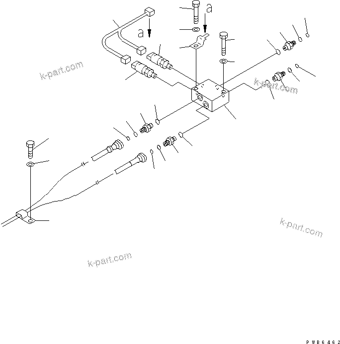 Komatsu parts book diagram for PC400LC-6 S/N 30001-UP (SAA6D125E-2 (Emission) Eng. Installed): ATTACHMENT PPC LINE (PPC) (1 ACTUATOR)(#30119-)
