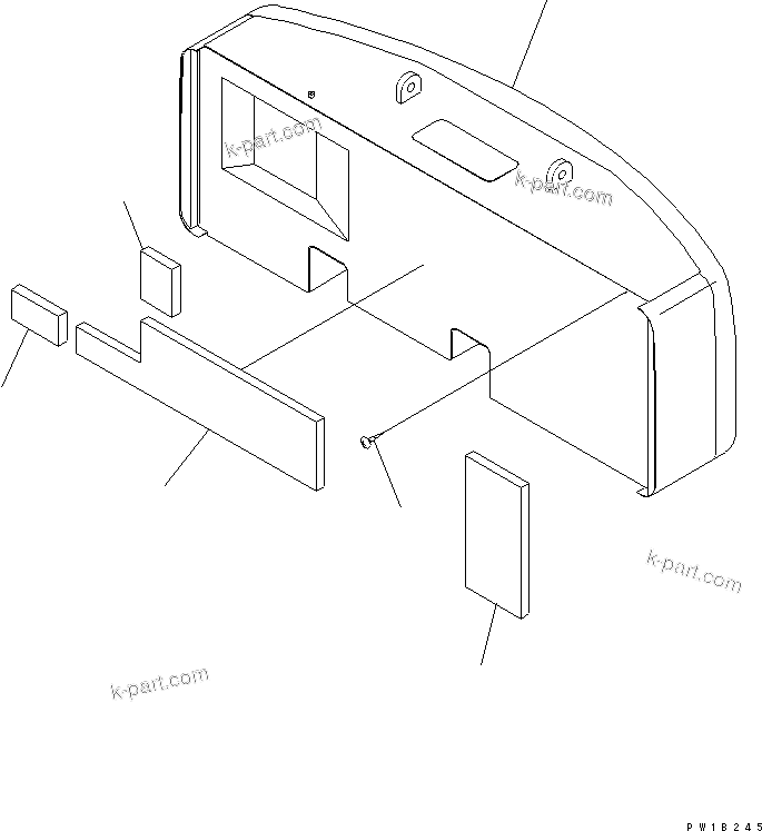 Komatsu parts book diagram for PC400LC-6 S/N 30001-UP (SAA6D125E-2 (Emission) Eng. Installed): COUNTER WEIGHT (8890KG)(#32488-)