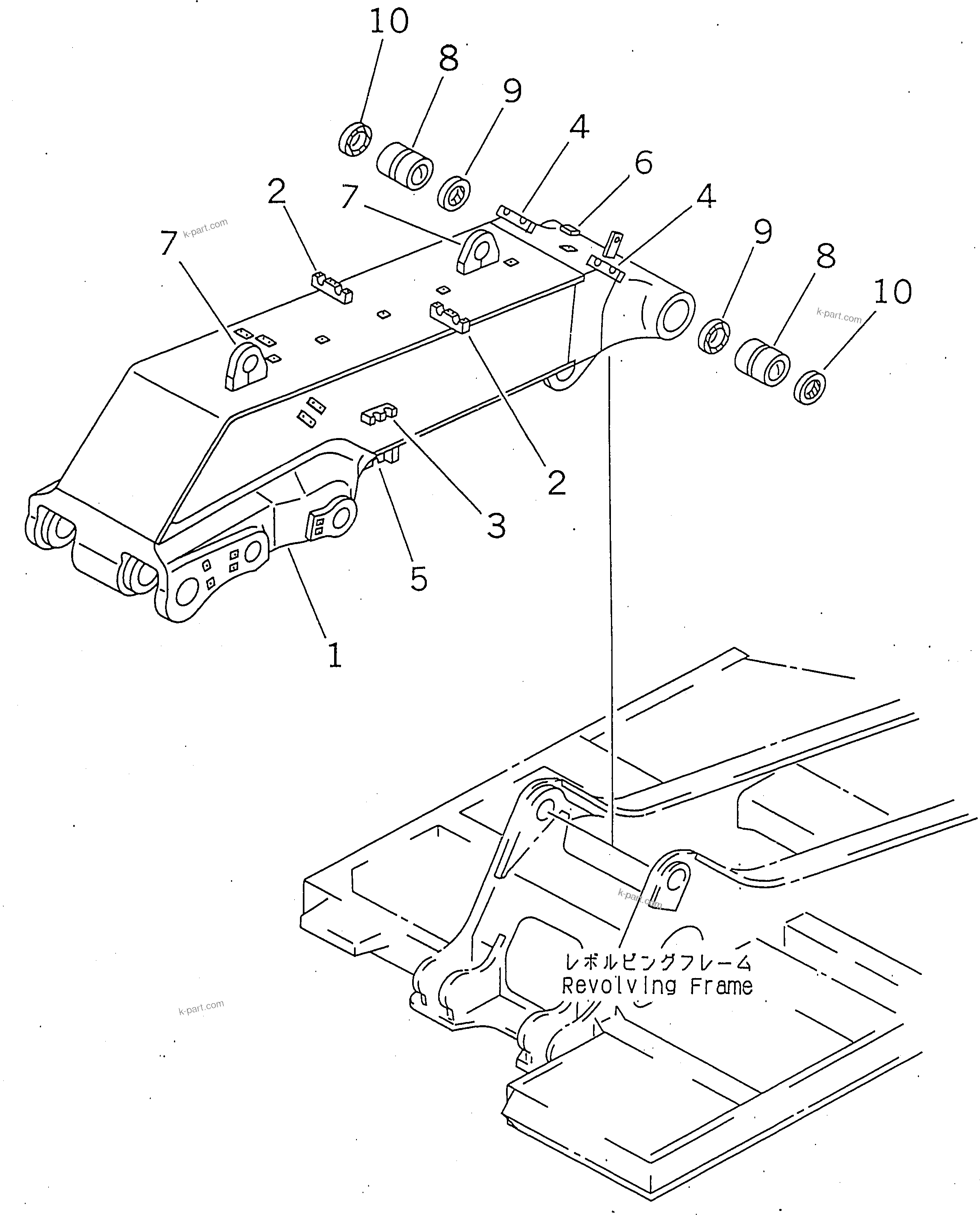 Komatsu parts book diagram for PC400LC-6 S/N 30001-UP (SAA6D125E-2 (Emission) Eng. Installed): BOOM (BOOM ASS'Y) (LOADER)
