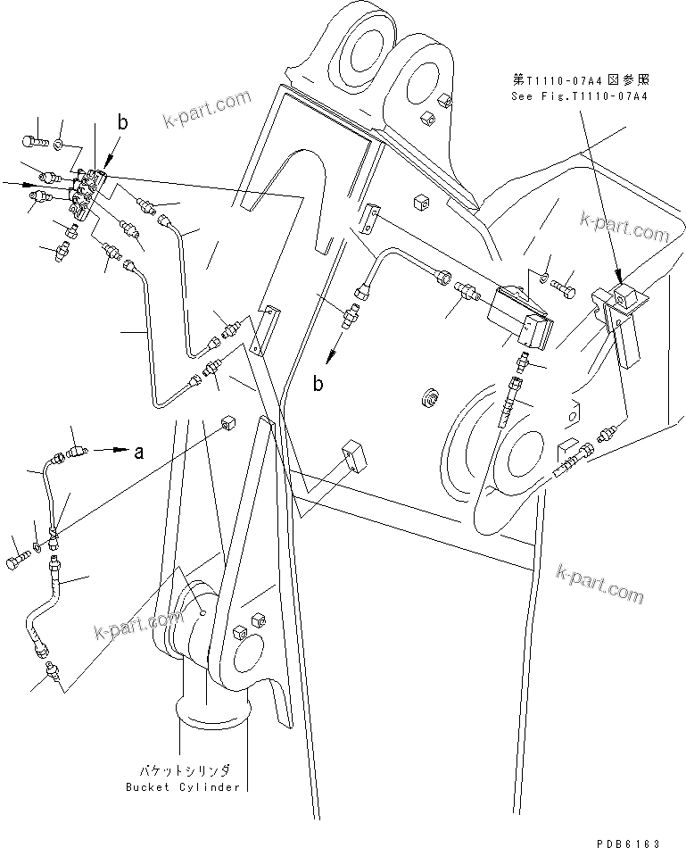 Komatsu parts book diagram for PC400LC-6 S/N 30001-UP (SAA6D125E-2 (Emission) Eng. Installed): ARM (3.4M) (HEAVY DUTY) (GREASING LINE) (WITH AUTO GREASING)