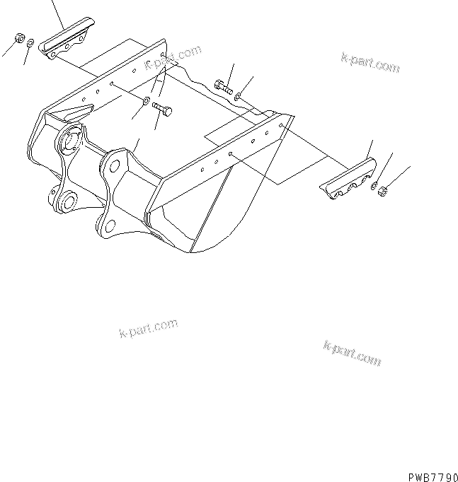 Komatsu parts book diagram for PC400LC-6 S/N 30001-UP (SAA6D125E-2 (Emission) Eng. Installed): SIDE SHROUD(#32001-)