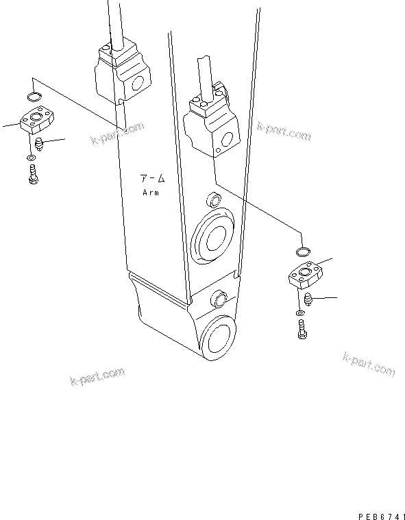 Komatsu parts book diagram for PC400LC-6 S/N 30001-UP (SAA6D125E-2 (Emission) Eng. Installed): BREAKER ADAPTER (FOR MATUDA)