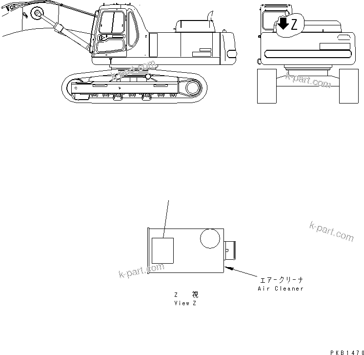Komatsu parts book diagram for PC400LC-6 S/N 30001-UP (SAA6D125E-2 (Emission) Eng. Installed): PLATE (AIR CLEANER ? DOUBLE ELEMENT)(#32339-)