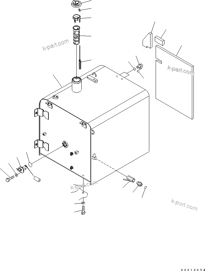 Komatsu parts book diagram for PC400LC-7-M1 S/N 50001-UP: FUEL TANK
