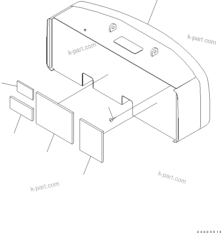 Komatsu parts book diagram for PC400LC-7-M1 S/N 50001-UP: COUNTER WEIGHT (9220KG)