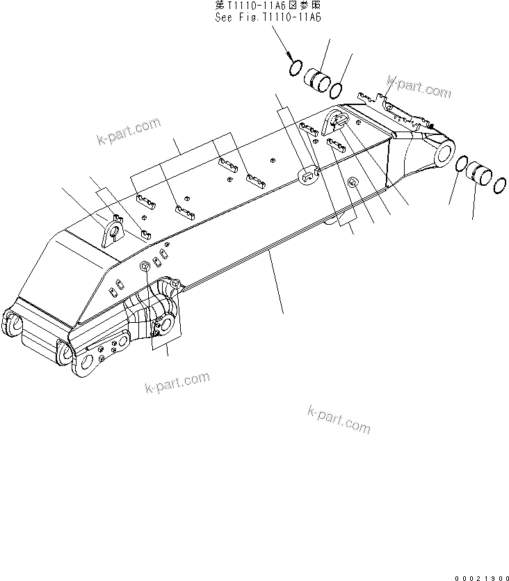 Komatsu parts book diagram for PC400LC-7-M1 S/N 50001-UP: BOOM (BOOM ASS'Y) (LOADER)