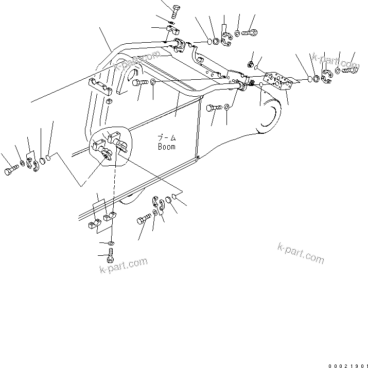 Komatsu parts book diagram for PC400LC-7-M1 S/N 50001-UP: BOOM (ARM CYLINDER LINE) (LOADER)