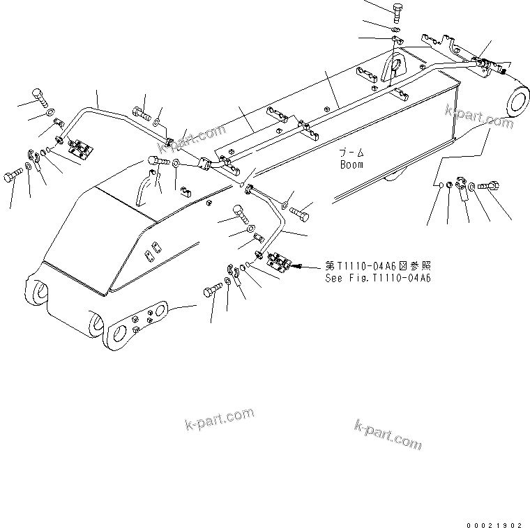 Komatsu parts book diagram for PC400LC-7-M1 S/N 50001-UP: BOOM (BUCKET CYLINDER HEAD LINE) (LOADER)