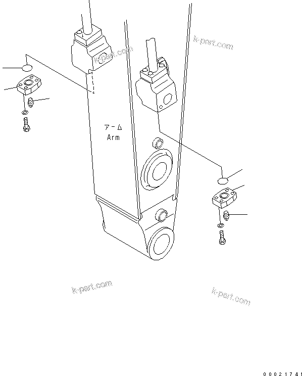 Komatsu parts book diagram for PC400LC-7-M1 S/N 50001-UP: BREAKER ADAPTER (FOR MATUDA)