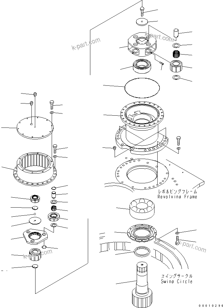 Komatsu parts book diagram for PC400LC-7-M1 S/N 50001-UP: SWING MACHINERY ASS'Y (SUPPLY PARTS)