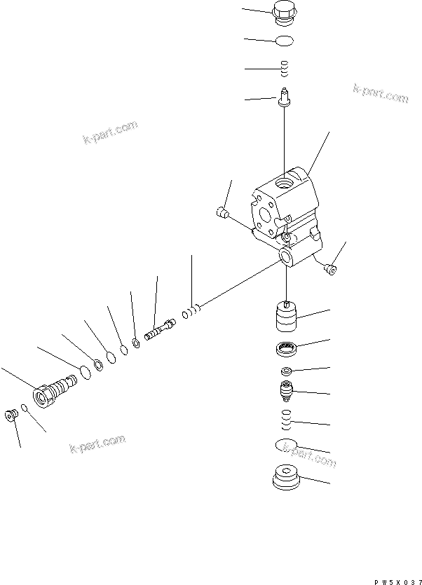 Komatsu parts book diagram for PC400LC-7-M1 S/N 50001-UP: LOCK VALVE (BOOM AND ARM)