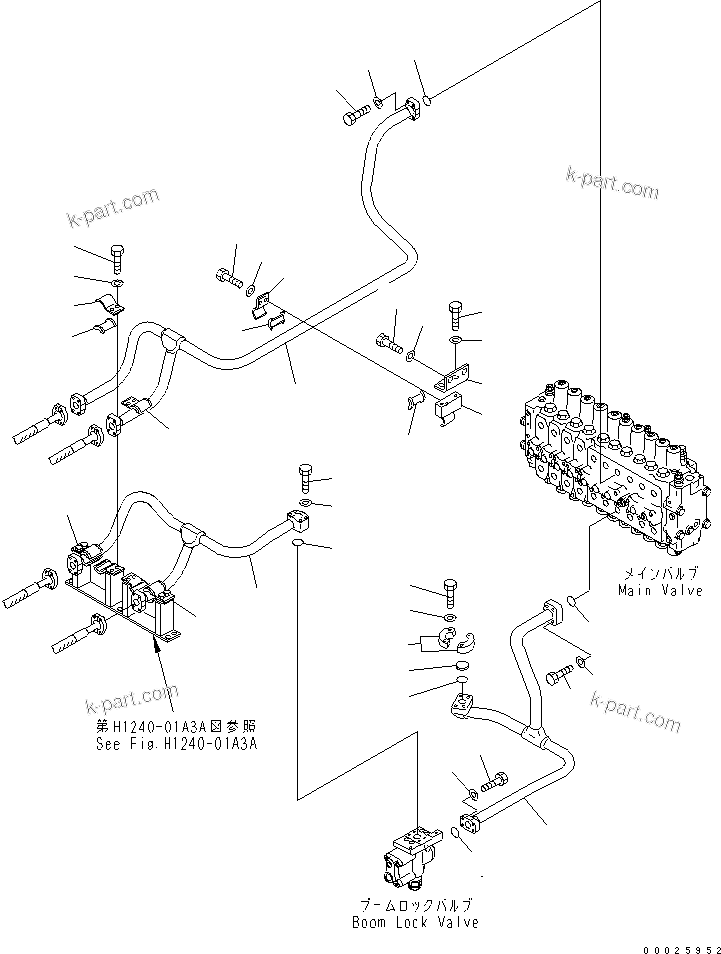 Komatsu parts book diagram for PC400LC-6Z S/N 30001-UP (Pipe Looper Spec.): BOOM LINE (VALVE BOOM LINE) (FOR PIPE LOOPER)(#32933-)
