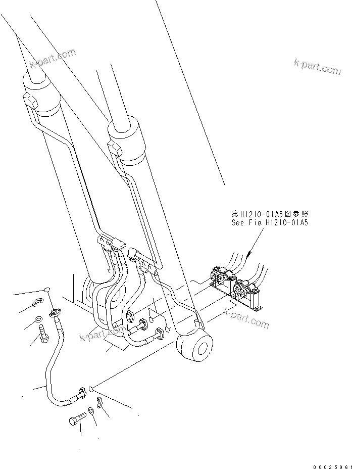 Komatsu parts book diagram for PC400LC-6Z S/N 30001-UP (Pipe Looper Spec.): BOOM LINE (VALVE BOOM HOSE) (FOR PIPE LOOPER)(#32933-)