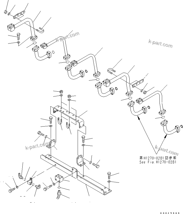 Komatsu parts book diagram for PC400LC-6Z S/N 30001-UP (Pipe Looper Spec.): ATTACHMENT LINE (VALVE AND BRACKET) (FOR PIPE LOOPER)(#32933-)