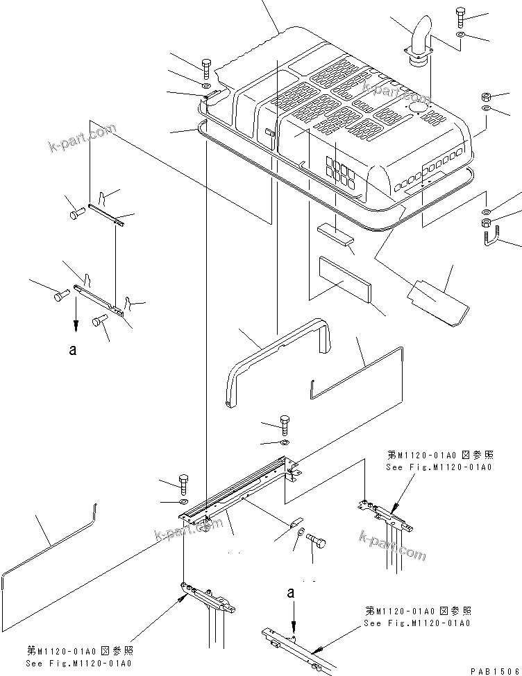 Komatsu parts book diagram for PC400LC-6Z S/N 30001-UP (Pipe Looper Spec.): HOOD(#32019-)