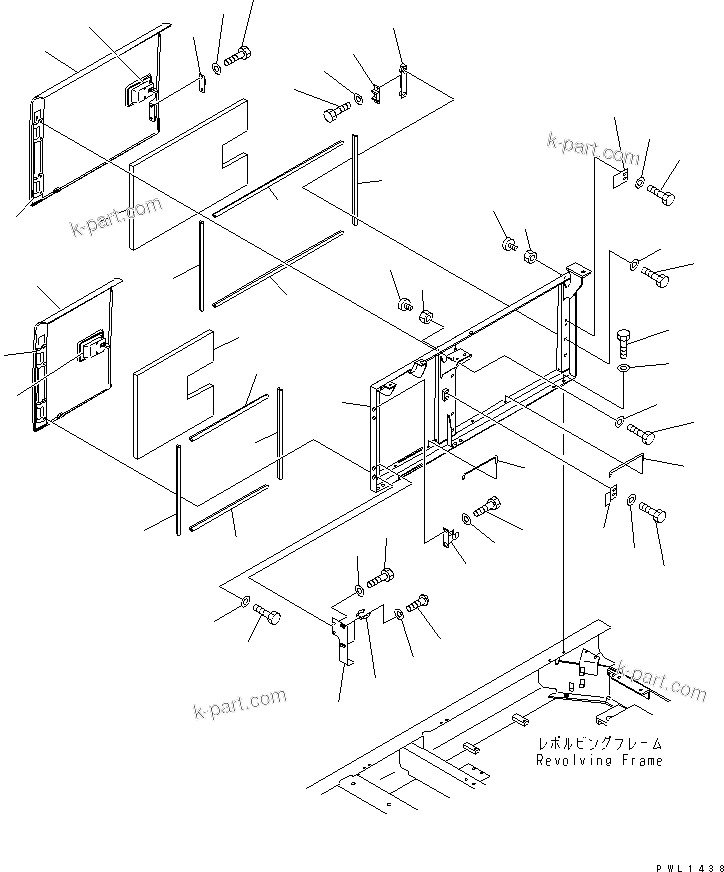 Komatsu parts book diagram for PC400LC-6Z S/N 30001-UP (Pipe Looper Spec.): RIGHT SIDE DOOR (MACHINE CAB)(#32250-)