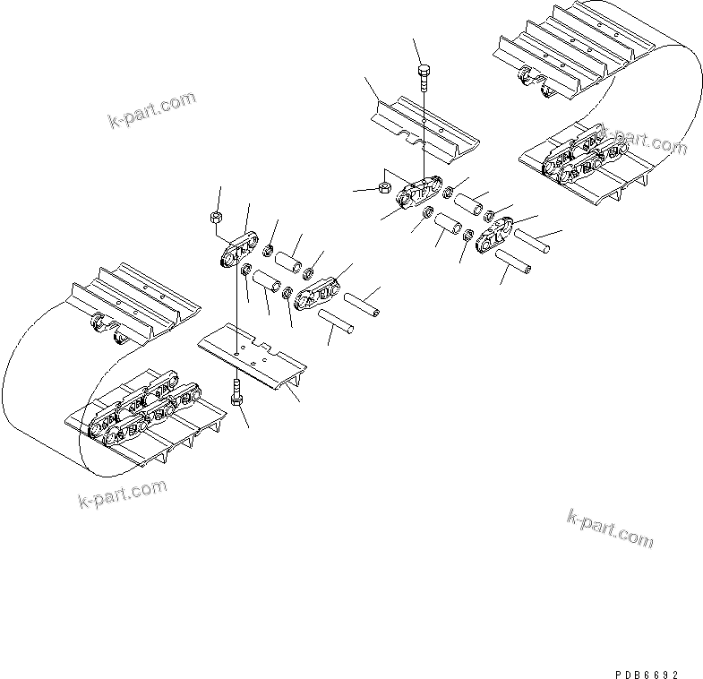 Komatsu parts book diagram for PC400LC-6Z S/N 30001-UP (Pipe Looper Spec.): TRACK SHOE (SINGLE GROUSER) (850MM WIDE)(#32670-)