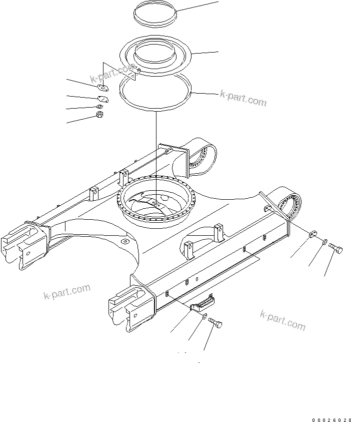 Komatsu parts book diagram for PC400LC-6Z S/N 30001-UP (Pipe Looper Spec.): TRACK FRAME (GREASE BATH)(#32933-)