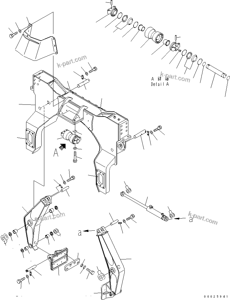Komatsu parts book diagram for PC400LC-6Z S/N 30001-UP (Pipe Looper Spec.): PIPE LOOPER (FRONT SADDLE AND CYLINDER)(#32933-)