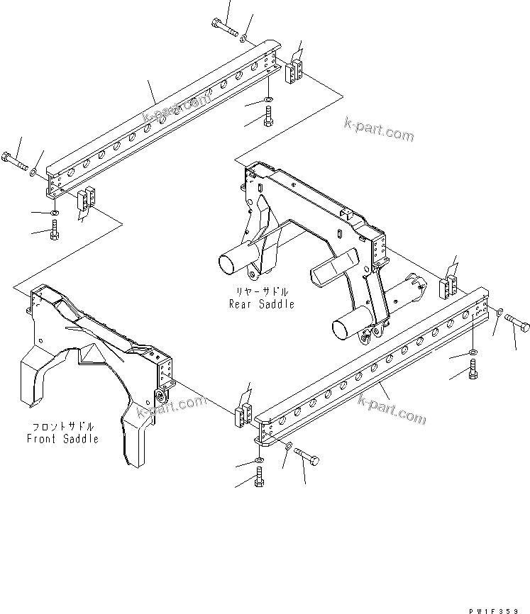 Komatsu parts book diagram for PC400LC-6Z S/N 30001-UP (Pipe Looper Spec.): PIPE LOOPER (RAIL)(#32670-)