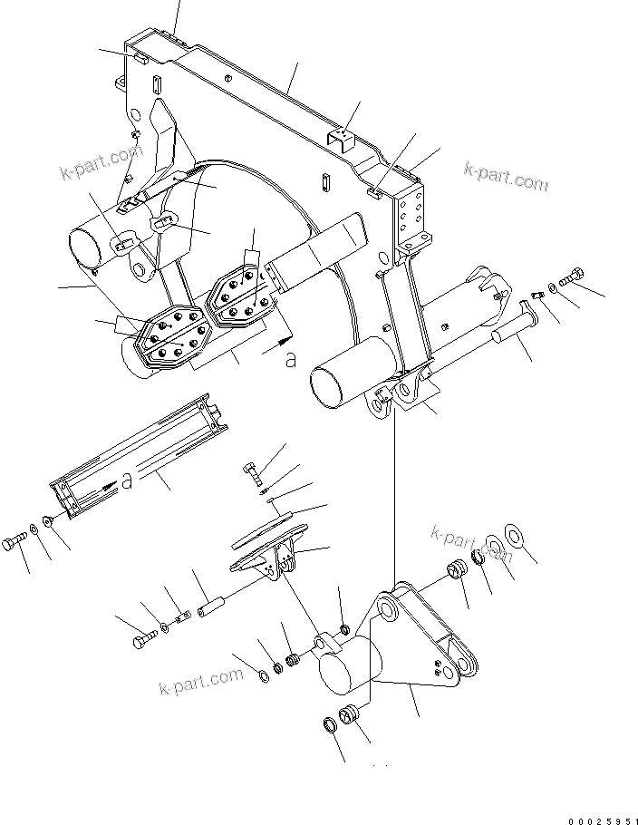 Komatsu parts book diagram for PC400LC-6Z S/N 30001-UP (Pipe Looper Spec.): PIPE LOOPER (REAR SADDLE)(#32933-)