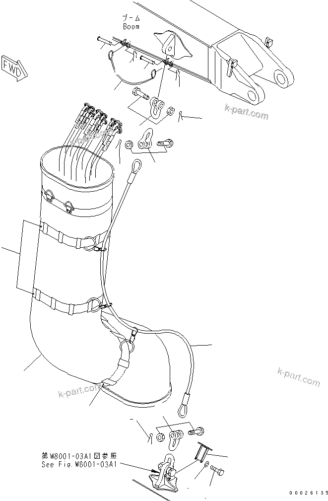 Komatsu parts book diagram for PC400LC-6Z S/N 30001-UP (Pipe Looper Spec.): PIPE LOOPER PIPING (WIRE AND COVER)(#32933-)